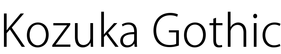Kozuka Gothic Pro L Font Download Free
